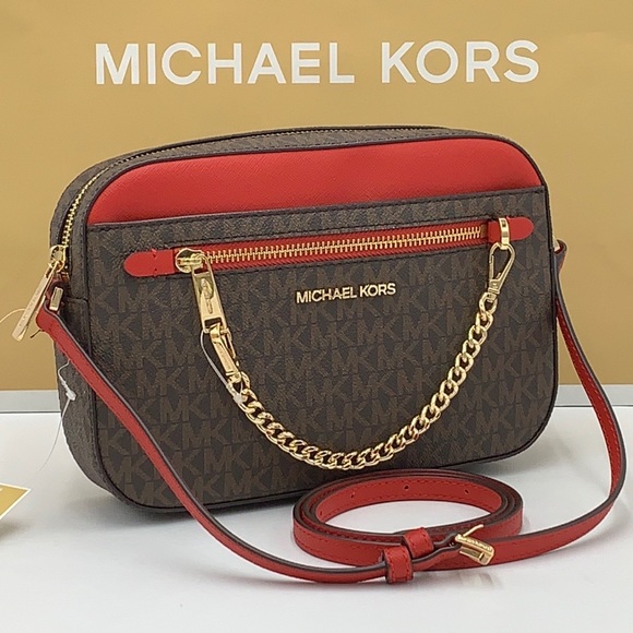 Michael Kors Jet Set Large Logo Crossbody Bag - Picture 2 of 16